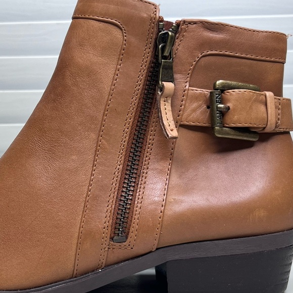 Lauren Ralph Lauren Boho Shelli Sz 9 Leather Ankle Side Zip Boots - Picture 8 of 12